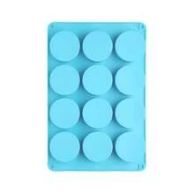 قالب سيليكون لتشكيل الحلويات والكيك والحلوى الفرنسية والموس والثلج المجوف بقطر 4 سم وإرتفاع قصير و15 حُفرة