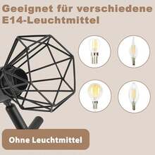 homefire 1/2ER Schwarz Deckenstrahler 3 Flamming Vintage Deckenleuchte Deckenlampe E14 Wandleuchte Eisennetz Umlauflampe Retro Küchenlampe Strahler für Wohnzimmer Schlafzimmer Flur(Ohne Leuchtmittel)