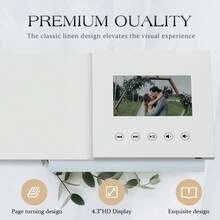 Wedding Video Album With Screen Music Scrapbook Gift - White - View 5