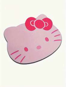 Sanrio 1 pièce Dessous de verre Hello chat, base en caoutchouc antidérapante, tissu doux, thème de dessin animé, base antidérapante, style amusant, set de dessous de verre, fournitures pour fête de Noël, dîner en famille