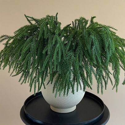 1/2/3pcs 23in/58cm Artificial Norfolk Island Pine, Christmas Pine Needles, Christmas Plant, Tall Plant, Outdoor Artificial Plant, Suitable For Christmas Decoration, Room Decoration, Home Decor, Bedroom Decor, Outdoor Decor, Kitchen Decor, Graduation Decor, Outdoor Patio Decor, DIY, Room Decor Aesthetics, Wedding Decoration Christmas Decorations