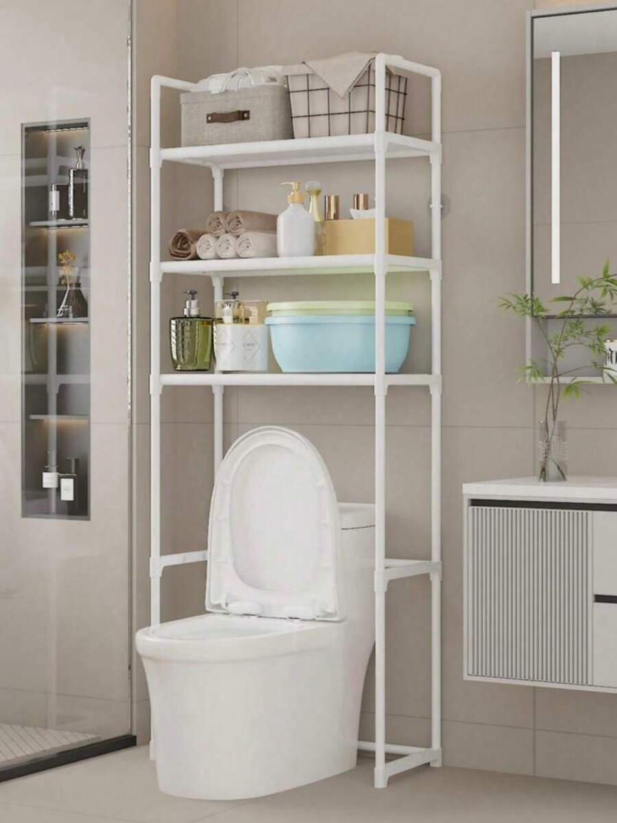 1 件 3-2 层浴室储物架，独立式卫生间盥洗室水槽收纳架，需要预先钻孔