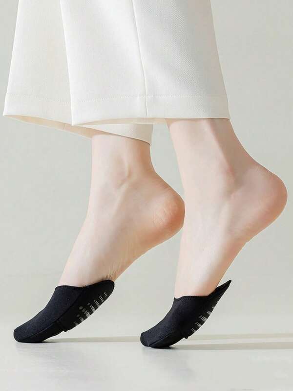 1 Pair Non-Slip Socks, Seamless Toe Box Socks, Forefoot Half Socks, Anti-Slip Foam Toe Half Socks