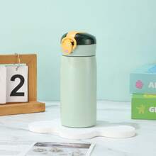 1 szt. Niestandardowy tekst/nazwa Mini termos ze stali nierdzewnej, przenośny kubek ze słomką do użytku na zewnątrz, 320 ml/10,82 uncji, wielokrotnego użytku, wykwintna stal nierdzewna, wysoka jakość, nowoczesny, kolorowy, spersonalizowany, wyjątkowy, idealny prezent dla niego i dla niej, chłopaka, dziewczyny, taty, mamy, rodziny, przyjaciół, dzieci na rocznice, Walentynki, Dzień Matki, urodziny, Dzień Dziecka, Dzień Ojca, ukończenie szkoły, ślub, parapetówkę, biuro, dom, szkolna butelka na wodę, odświeżenie domu, kalendarz świąteczny