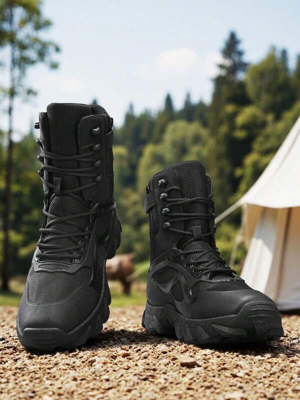 1 Pair (Sizes 39-47) Of Men's Black PU Snow Boots With Thick Fleece For Warmth, Waterproofing, And Anti . The New Autumn And Winter Version Can Be Used For Indoor Home Work, Outdoor Hiking, Mountaineering, Off-Road Activities, And More