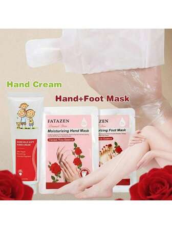 FATAZEN 手足护理三件套护手霜+手膜+足膜 - 淡化岁月痕迹，温和不伤肤，美白提亮肤色，抗氧化抗衰老，长效保湿锁水，柔滑手足护理组合