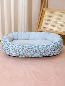 1pc LANGXINGCS Sofa-Shaped Dog/Cat Bed, Lightweight Breathable Floral Pattern, Machine Washable Soft & Comfortable, All-Season Use, Suitable For Medium/Small Dogs & Cats, Poodle, Teddy, Bichon Frise - Multicolor - View 16