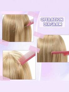 3pcs/Set Kids Hair Styling Tools, Include Hair Comb, Eyebrow Brush, Color Streak Brush