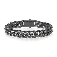 MDFUN 1pc Fashionable & Versatile Minimalist Stainless Steel Cuban Link Bracelet With Spring Clasp, Suitable For Women And Men, For Daily Wear, Parties, Holidays, And Gift Giving