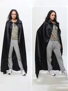 1 set Masque et cape de costume de fantôme hurlant d'horreur, accessoire de costume de fête d'Halloween en latex pour adultes