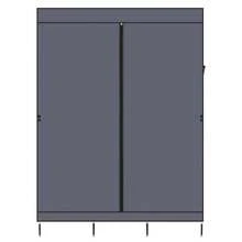 71" Portable Closet Wardrobe Clothes Rack Storage Organizer With Shelf Gray
