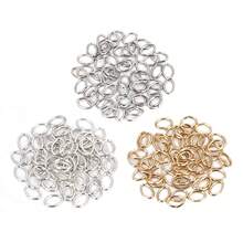 100pcs/Pack Stainless Steel Double Loop Keyring, Double Iron Circle Connector Ring For DIY Jewelry Pendants, Toys