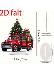 2D Acrylic Christmas Tree Decor, Suitable For Living Room, Garage Or Cafe Holiday Home And Office Decoration, Ideal Gift For Friends And Family, Made Of Acrylic Material