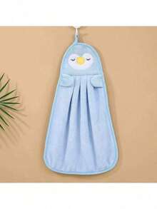 Hangable Absorbent Towel, Hand Towel, Baby Hand Towel, Cute Penguin Duck, Little Yellow Duck Hand Towel - 藍色 - 查看 4