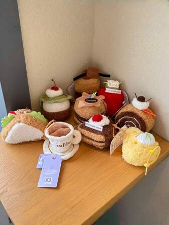 1PC Food Figurines Cake Dessert Small Pendants Sandwich Cheese Bag Pendant Keychain Doll