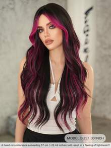 7JHH WIGS Perucă superbă, extra lungă, ondulată, roșie, de 30 de inci, pentru femei, peruci crețe, ondulate și pufoase, cu breton, păr sintetic, peruci complete pentru mașină, pentru ținute zilnice și de petrecere la festivaluri muzicale, pentru costume de Halloween, accesorii de modă potrivite