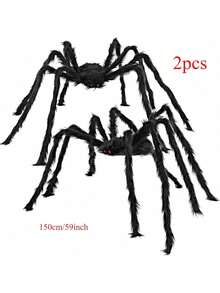 30/50/75/90/125/150/200 cm Halloween Oversized Czarne Pluszowe Pająki i Pajęczyna Szkielet Dekoracje, Nawiedzony Dom Impreza Na Zewnątrz Dekoracje, Boże Narodzenie