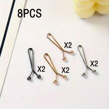 4/8/16/24pcs Invisible U-Shaped Clips - Non-Sewing Pants/Jeans Waist Reducer - Hem Fixers For Sleeves And Curtains - Multicolor - View 25