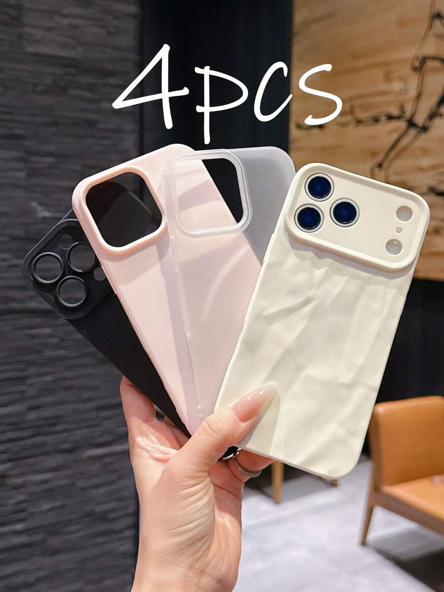 4pcs Vintage Matte Finish Protective Phone Case Set, Compatible With IPhone 13, 11, 12, 14/14 Pro Max, 15/15 Pro Max, 7/8, X/XS, XR, XS Max, 17/17 Pro/Air/17 Pro Max