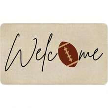 Football Season Doormat, Fall Football Door Mat, Football Welcome Mat Outdoor Rug Outside, Non-Slip Rubber Backing For Front Door, Entrance, Kitchen,Yard - Multicolor - View 1