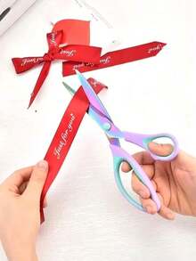 3pcs Colorful Craft Scissors Set - Sharp Titanium Steel Blades, With Soft Rubber Handles, Stainless Steel Multi-Purpose Scissors For Office, Sewing, Arts & Crafts, School Supplies - Multicolor - View 5