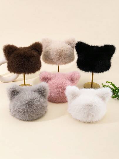 1pc Solid Color Boho Thermal Lined Windproof Warm Fisherman Beanie Hat, Autumn/Winter