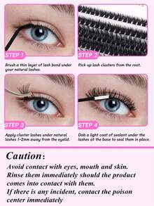 10ml Eyelash Extension Glue, Single Lash Glue, Cluster Lash Glue, 2-In-1 Glue, Super Strong Adhesive Eyelash Extension Glue, 5ml Eyelash Glue Remover, Waterproof Quick-Drying, Natural Lifting Eyelash Effect, Non-Irritating Eyelash Glue, Tweezers, Makeup Brush, Dual-Ended Eyebrow Brush, Eyebrow Brush - Multicolor - View 10