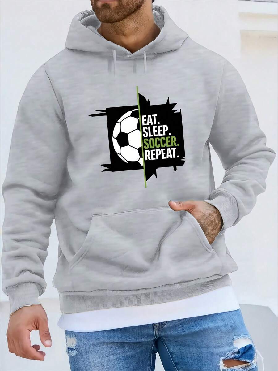 Entrega Local - La Vida Es Todo Para Adolescentes En Otoño E Invierno Suéteres de felpa, sudaderas con capucha para hombres, tops estampados de moda y regalos para hombres son adecuados tanto para adolescentes como para adultos. Son perfectos para fiestas, regalos navideños y la vida diaria, mostrando tu moda y confianza. ¡Este es un artículo imprescindible! - gris - Ver 1