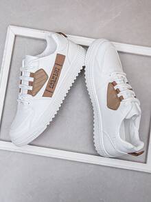 Men's Fashion Winter Shoes, Warm, Casual, Sports SneakeChunky Sneakershoes - White - View 3