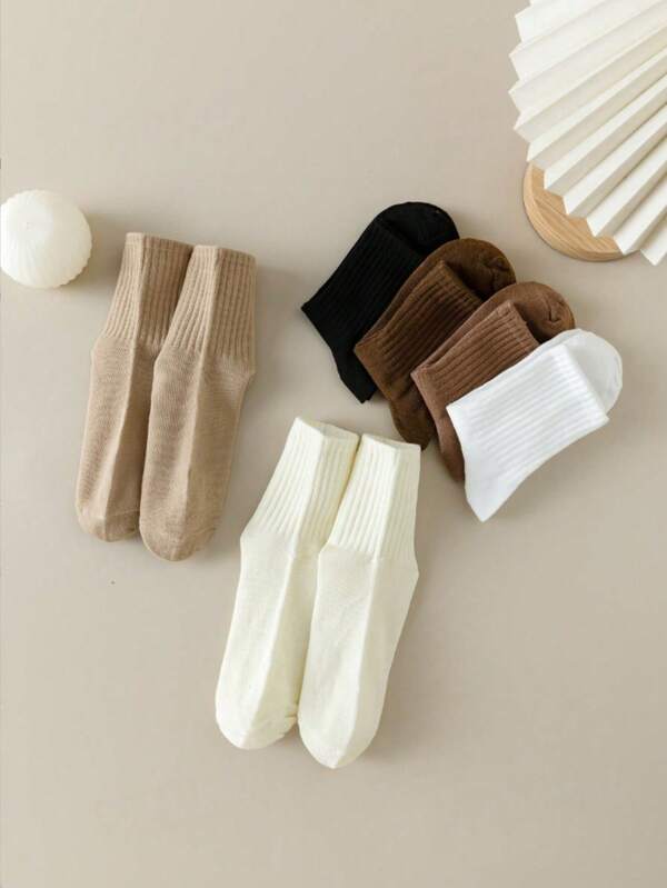 1 Paar Damen Socken in Unifarbe, knöchellang, modische lässige unisex Sportstrümpfe, Zufällige Farbe, Frühling/Sommer