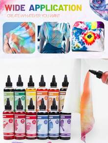 12 Color Liquid Tie-Dye Pigment Set, Dyeing Pigment Combination Handmade Tie-Dye Set ,DIY Pigment Plant Cold Dye Creative Gift For Elementary School Handicraft Class, Handmade Tie-Dye Set, Cultivate 's Practical Ability - Multicolor - View 2