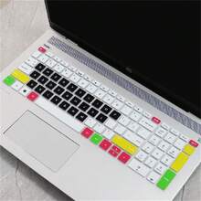 For HP Star Series 15 Inch Laptop Keyboard Keyboard Case Silicone Waterproof Keyboard Cover Playful Keyboard Cover, Soft Silicone Material, Laptop Accessory | Playful Design | Durable Keyboard Case, Laptop Keyboard Case - 彩色黑色 - 查看 1