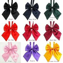 Ladies Girl Bowknot Bow Tie - Adjustable Pre-Tied Solid Color Handmade Bowties For Women Costume Accessory - Multicolor6 - View 7