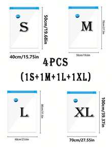8/1 Peça Saco de Armazenamento a Vácuo, Saco de Armazenamento de Viagem, Saco Organizador de Roupas, Saco a Vácuo Reutilizável Economiza 80% de Espaço, Adequado para Jaquetas, Camisas, Roupa de Cama, Calças, Casa, Dormitório, Armário, Quarto, Banheiro, Acessórios de Viagem, Volta às Aulas