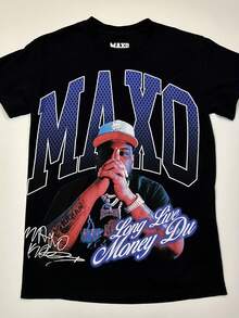 Maxo Kream Shirt Mens Size Small Black Long Live Money Du Tour Tee Hip Hop - Phong cách 27 - Xem 1