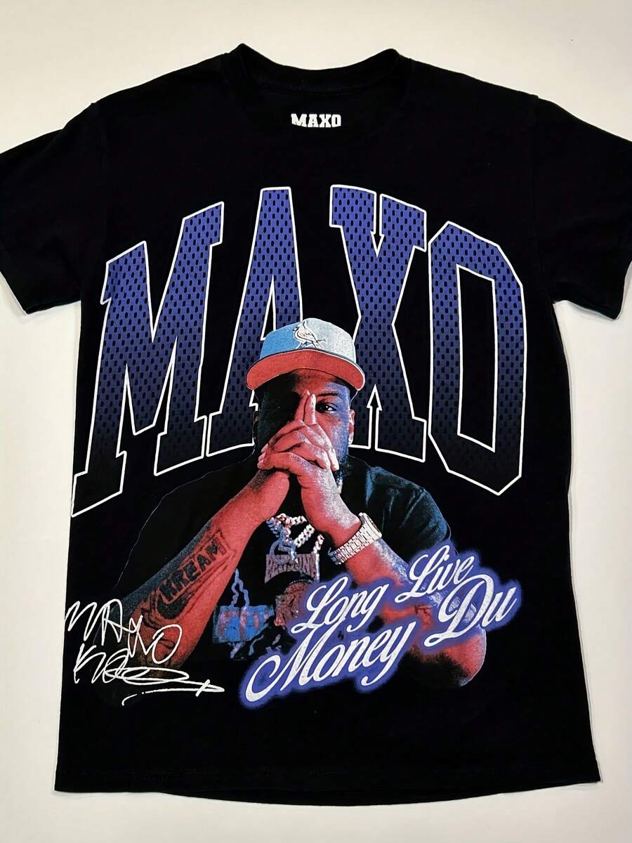 Maxo Kream Shirt Mens Size Small Black Long Live Money Du Tour Tee Hip Hop - Phong cách 27 - Xem 1