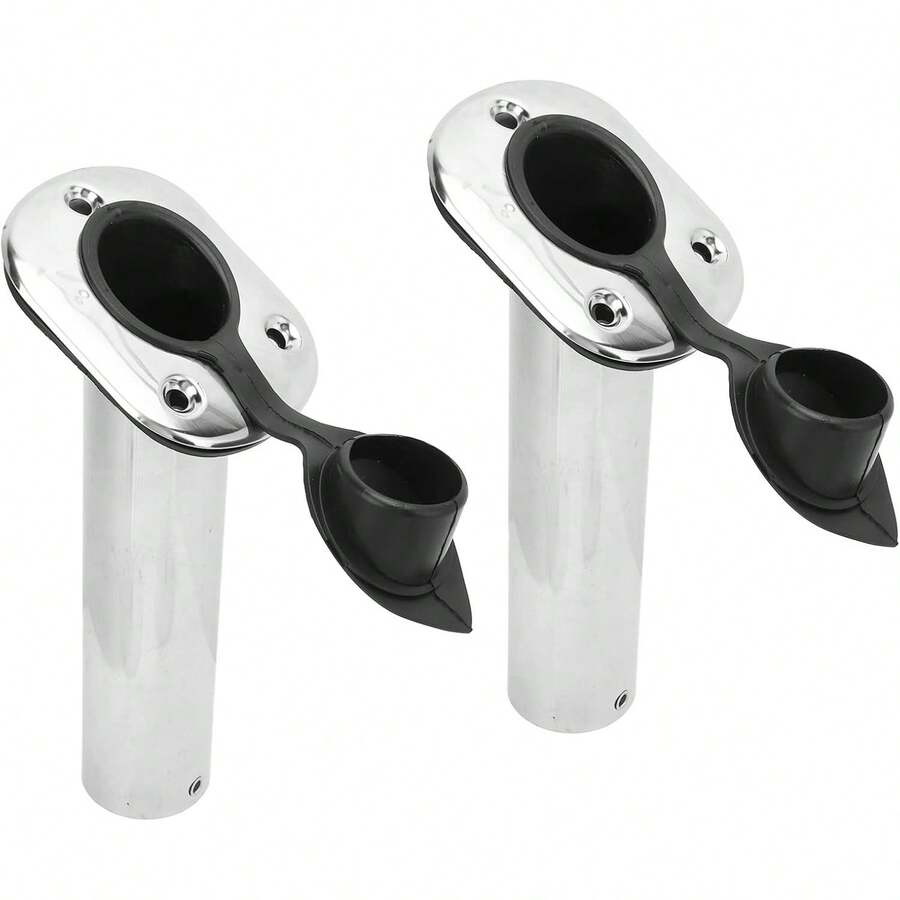 Soporte para Caña de Pescar de Acero Inoxidable, Incluye 2 Unidades con Base de 9 Pulgadas y Ajuste de 30°, Ideal para Yates y Embarcaciones - 1 - Ver 1