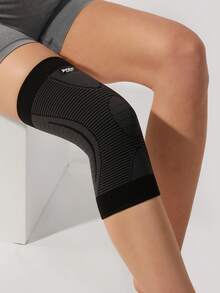 JINGBA SUPPORT 1 件装男女透气弹性护膝 - 压缩护具，适合运动、锻炼和日常使用 - 黑色 - 查看 6