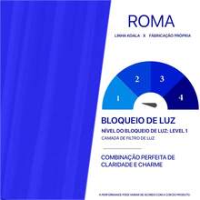 Roma Curtain 2.00m (Width) X 1.40m (Height) For Living Room And Bedroom Promotion - 寶藍色 - 查看 2