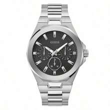 Guess Men's Quartz Stainless Steel Three-Hand Watch, Casual Business Water-Resistant Wristwatch, Stainless Steel Case/Scratch-Resistant Glass, GW0798G1/GW0798G2/GW0798G3 - Black - View 5