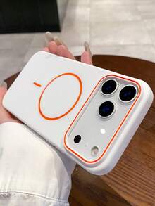 1pc Minimalist Matte Skin Feel Wireless Charge Magnetic Phone Case Compatible With IPhone 17 AIR 16 15 14 13 12 Pro Max Plus Soft Silicone Back Cover