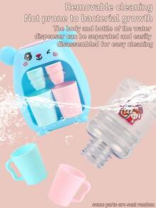 迷你双饮水机玩具，儿童过家家玩具，真实饮水，可爱兔子设计，桌面玩具，压力饮水机，逼真的饮料机，减压玩具，男孩女孩的生日/节日礼物 - 彩色 - 查看 10