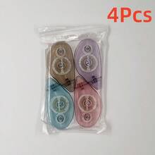 1/4 包双面胶带滚筒、剪贴簿用品、工艺品用胶带滚筒、剪贴簿用双面胶带滚轴、家庭学校办公室日记用品（0.31 英寸 X 26.25 英尺）/（0.23 英寸 X 19.69 英尺） - 彩色 - 查看 12