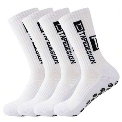 4 Pairs Anti-Slip Sports Socks, Suitable For Football, Running And Hiking