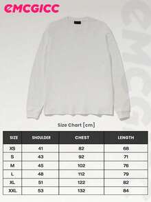 Manfinity Y2k Long Sleeve Shirts ,Graphic T Shirt Cotton 250g,Fashionable Hip-Hop For Men -  Long Sleeve T-Shirts, Funny Vintage Shirts,Regular Fit, Street Style, Digital Print,  Ideal Gift - 白色 - 查看 6