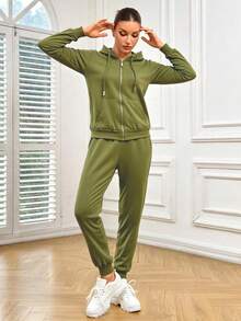 Women Two-Piece Outfits - 軍綠色 - 查看 3