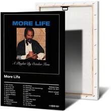 1pc "More Life" By Drake - Frameless Canvas Print Poster, Modern Artistic Wall Decor With Music Theme, Waterproof Artwork For Living Room, Bedroom, Office, Dining Area - Unique Gift Idea, Preppy Room Decor