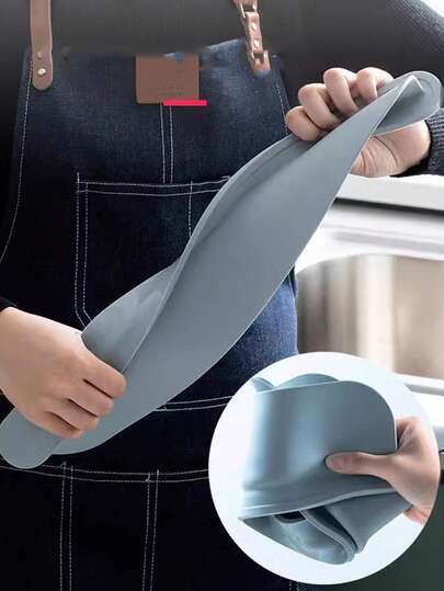 1pc Durable Silicone Splash Guard With Suction Cup, Kitchen Sink Splash Protector, Silicone Splash Guard With Suction Cup, Water-Resistant Barrier To Prevent Spills, Protects Countertops From Water Stains, Suitable For Home And Professional Use In Kitchen And Lab Sinks, Basins And Bowls (Please Read Installation Instructions Carefully, Improper Installation May Cause Instability)