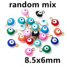 20pcs 8.5x6mm Enamel Evil Eyes Ball/Heart Charms Pendant Stainless Steel Small DIY Jewelry Making Accessories Findings - Evil Ball Charms - View 9