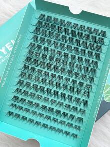 Hinarin 140片C型卷翘纤长簇状假睫毛，自然防水，8-18mm混合透明带簇状假睫毛，手工交叉单根假睫毛，簇状假睫毛，送给女性、妈妈、妻子、姐妹、少女、朋友的礼物 - C - 查看 3